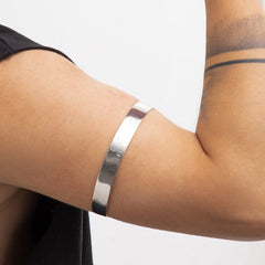 Minimalist Hammered Upper Arm Cuff