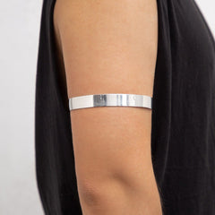 Minimalist Hammered Upper Arm Cuff