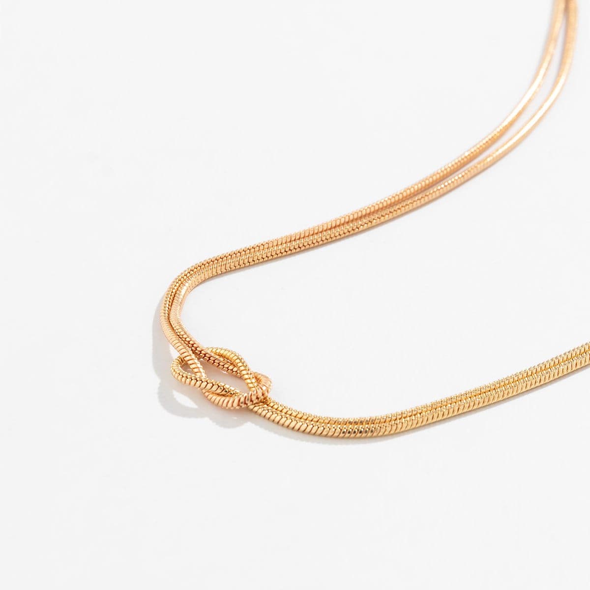 Minimalist Layered Snake Chain Choker Necklace