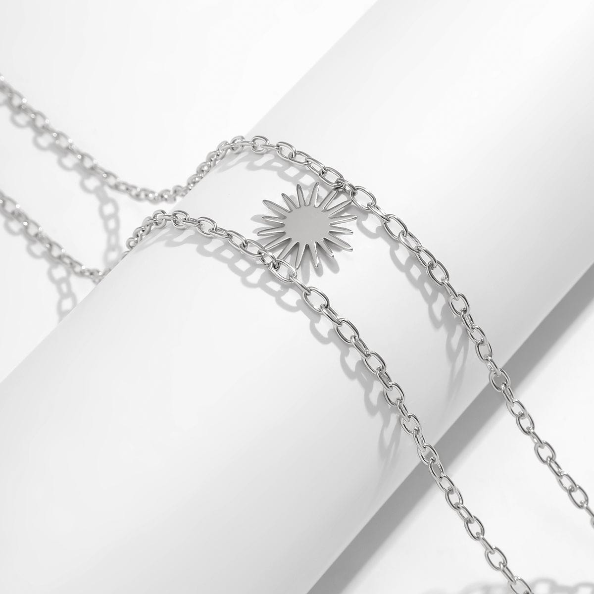 Minimalist Layered Solar Charm Body Chain Necklace