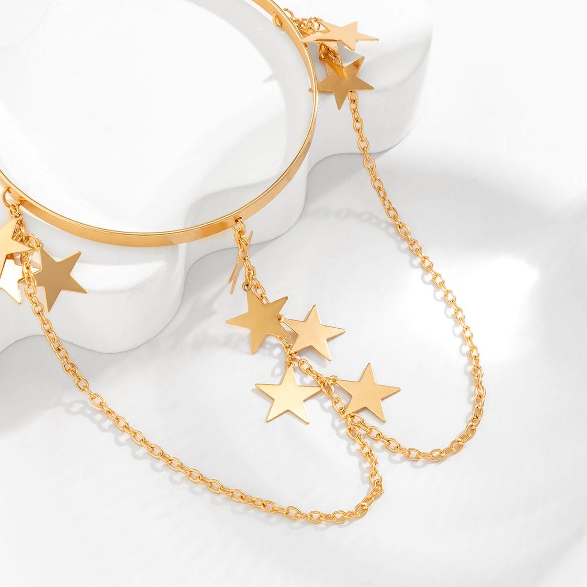 Minimalist Layered Star Arm Cuff