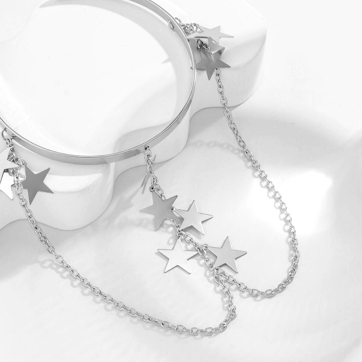 Minimalist Layered Star Arm Cuff