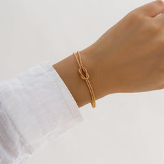 Minimalist Layering Snake Chain Bracelet