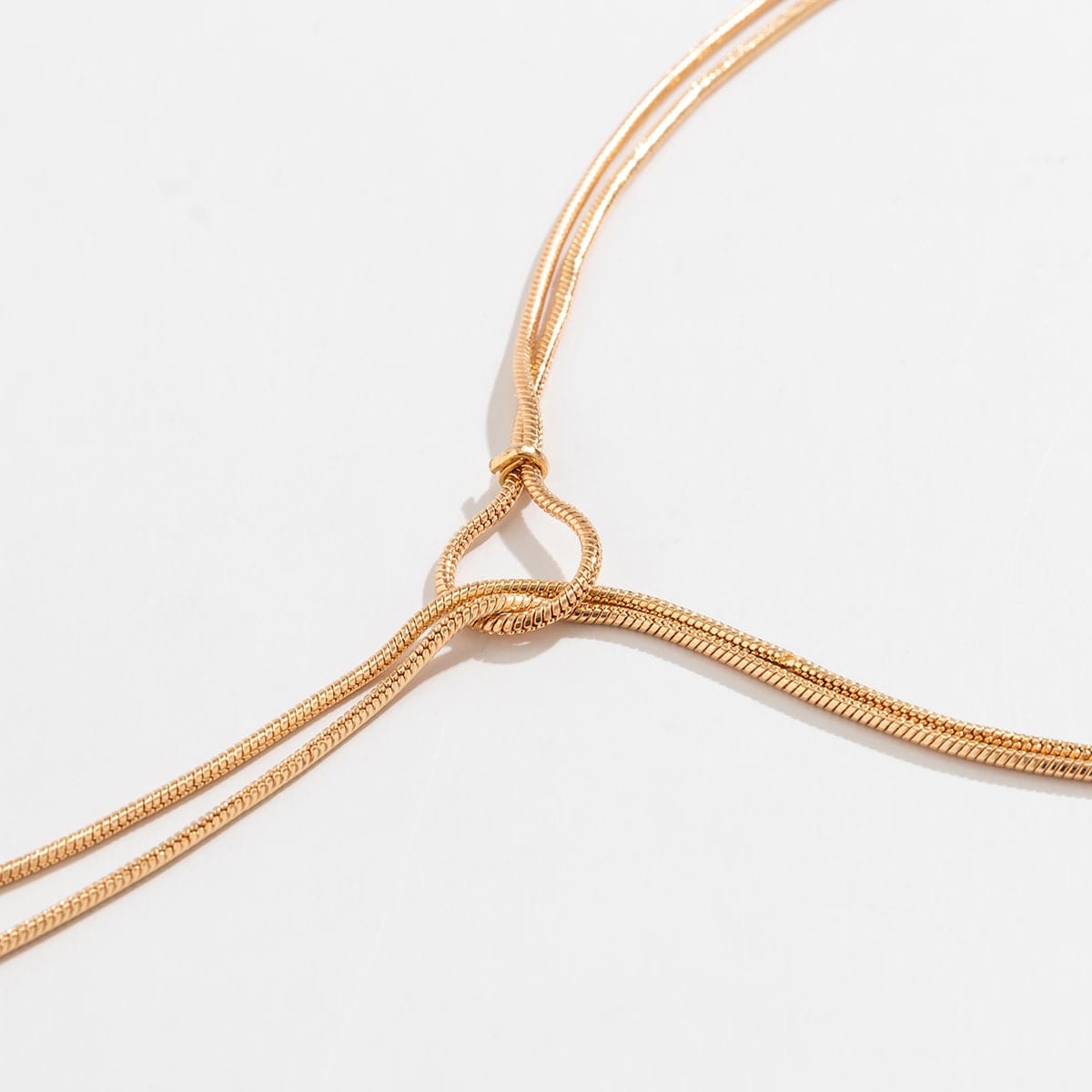 Minimalist Layering Snake Chain Y Necklace