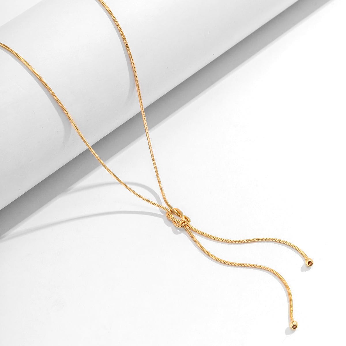 Minimalist Snake Chain Y Necklace