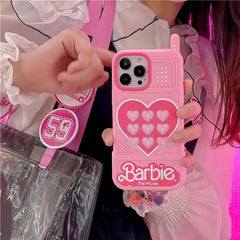 Pink Barbie Heart iPhone Case