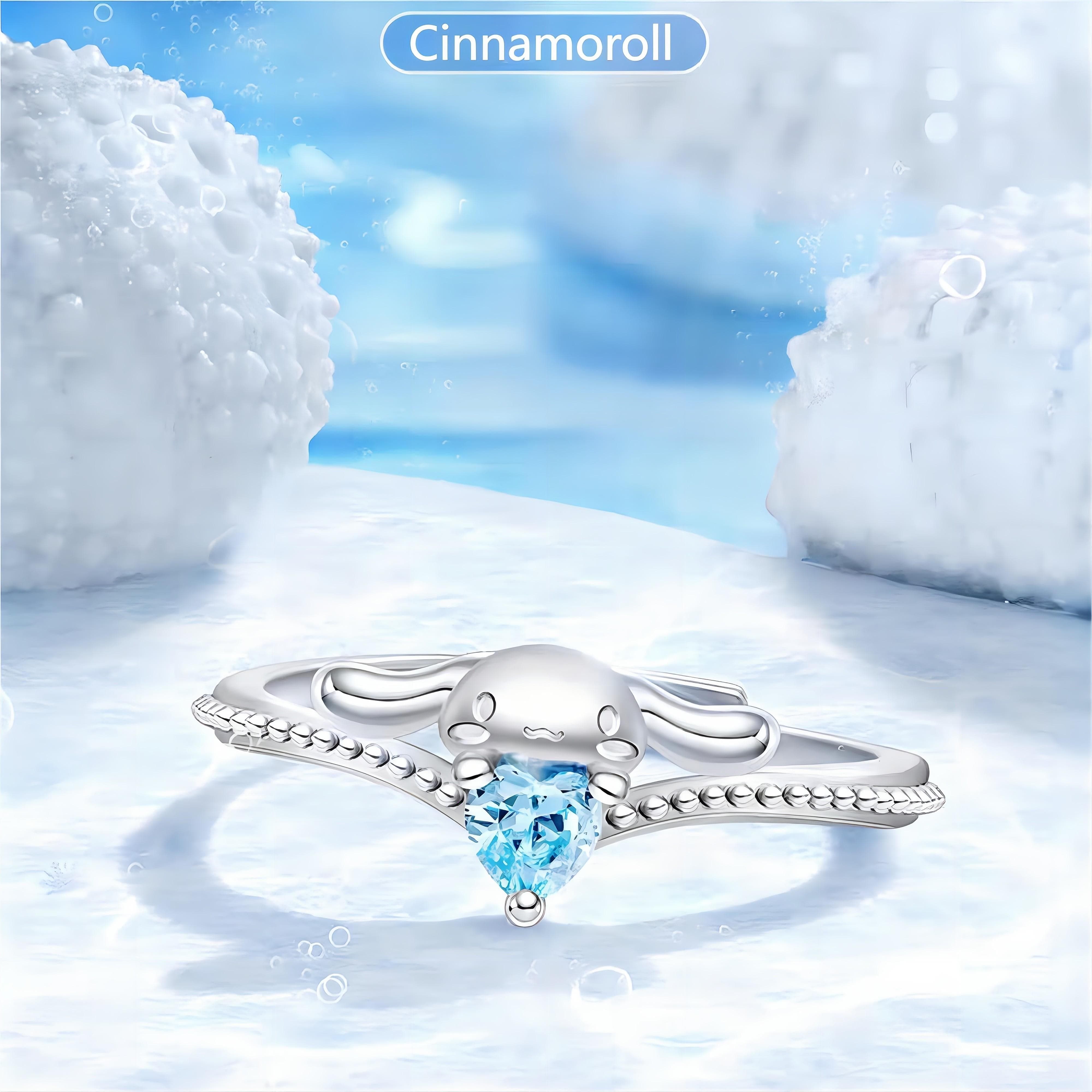 Sanrio Cinnamoroll Crystal Heart Ring