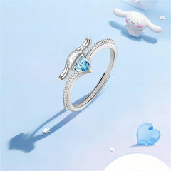 Sanrio Cinnamoroll Crystal Heart Ring