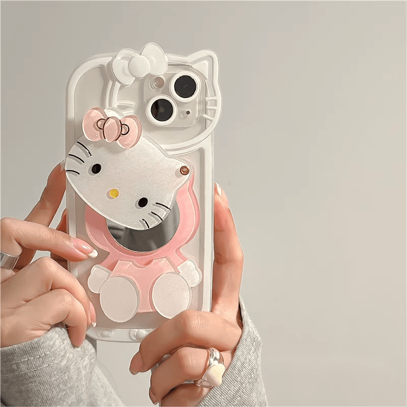 Sanrio Hello Kitty iPhone Case With Cosmetic Mirror