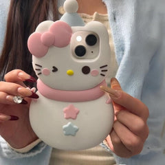 Sanrio Hello Kitty My Melody Snowman iPhone Case