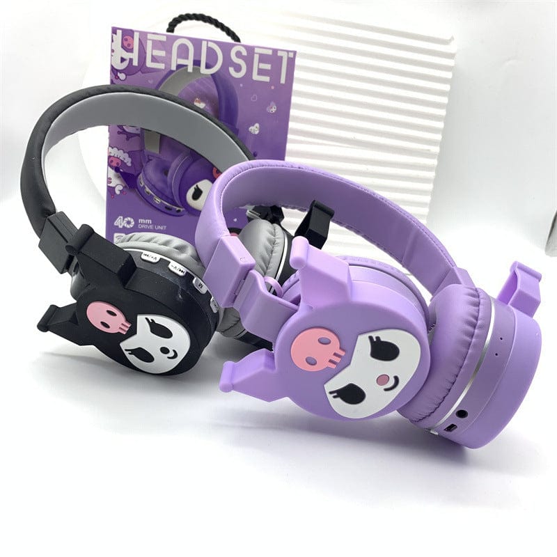 Sanrio Kuromi Hello Kitty Bluetooth Wireless Stereo Headset Earphone Headphone