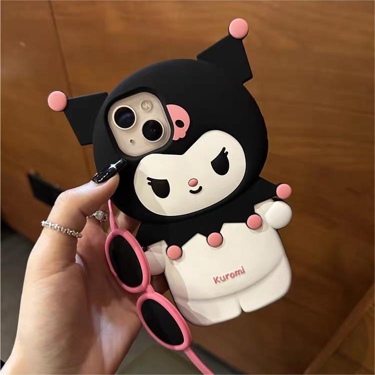 Sanrio Kuromi My Melody Wearing Sunglasses iPhone Case