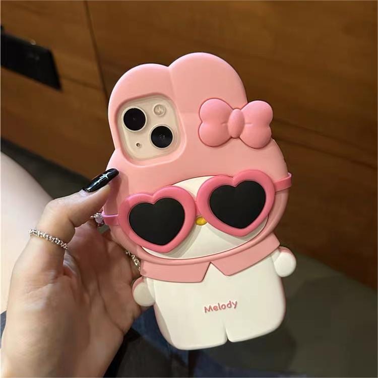 Sanrio Kuromi My Melody Wearing Sunglasses iPhone Case