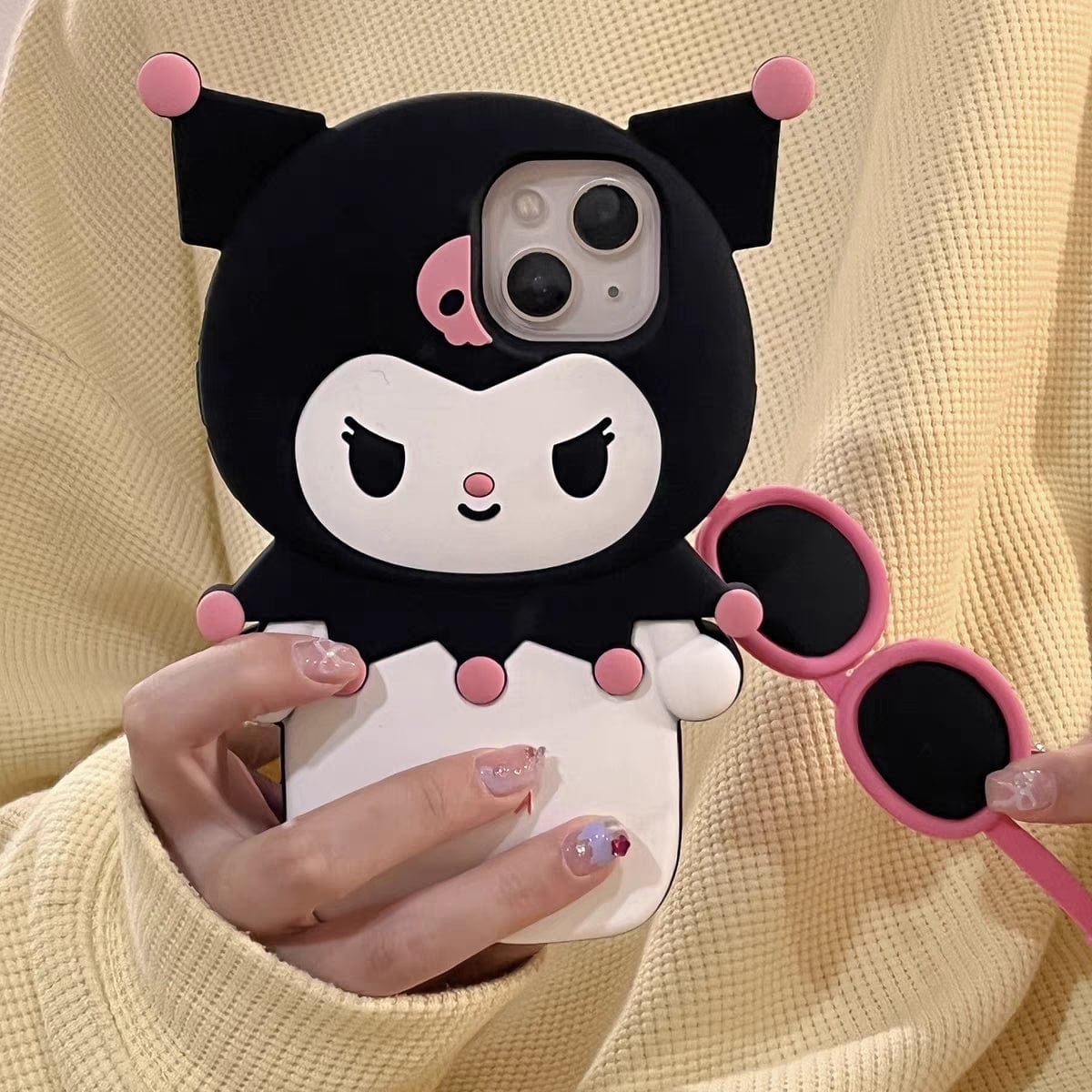 Sanrio Kuromi My Melody Wearing Sunglasses iPhone Case