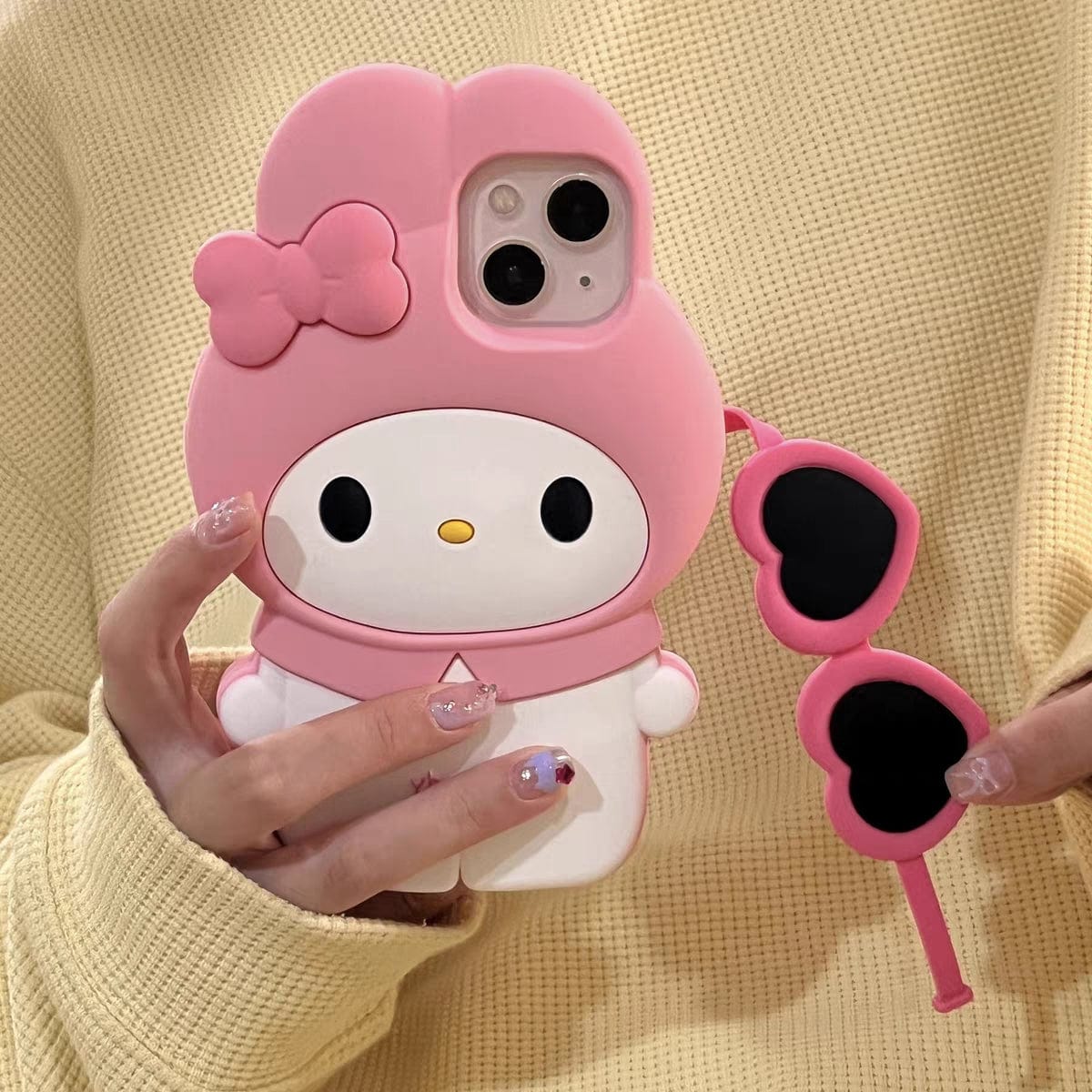 Sanrio Kuromi My Melody Wearing Sunglasses iPhone Case