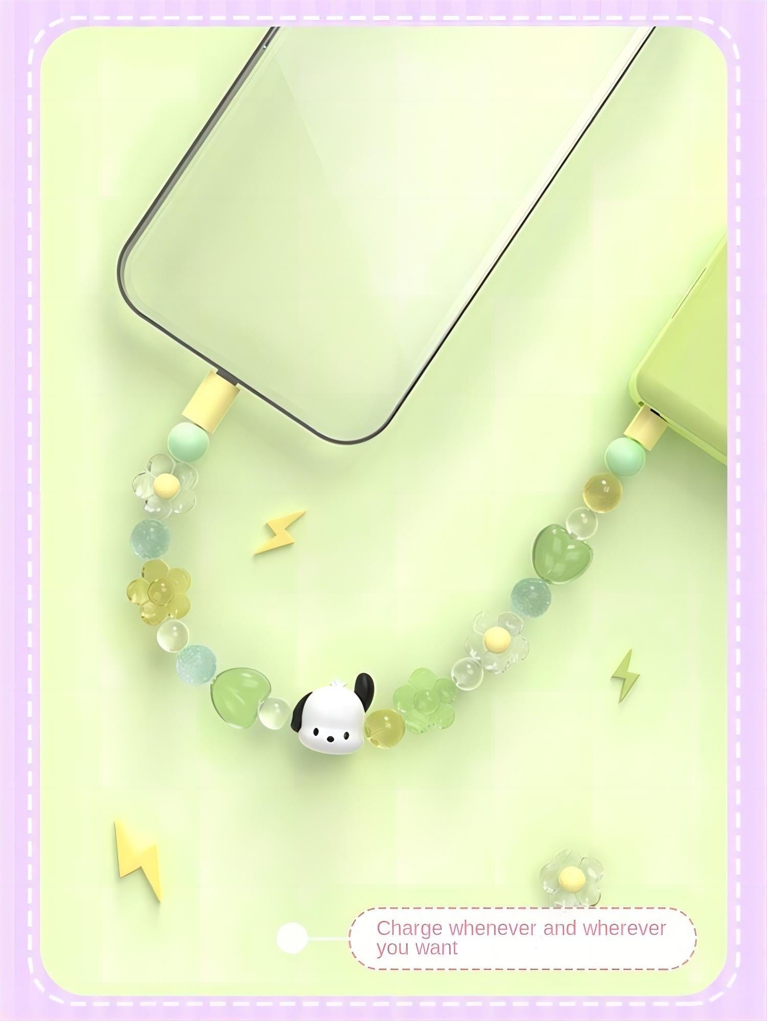 Sanrio Kuromi Pochacco Charging Data Cable Bracelet