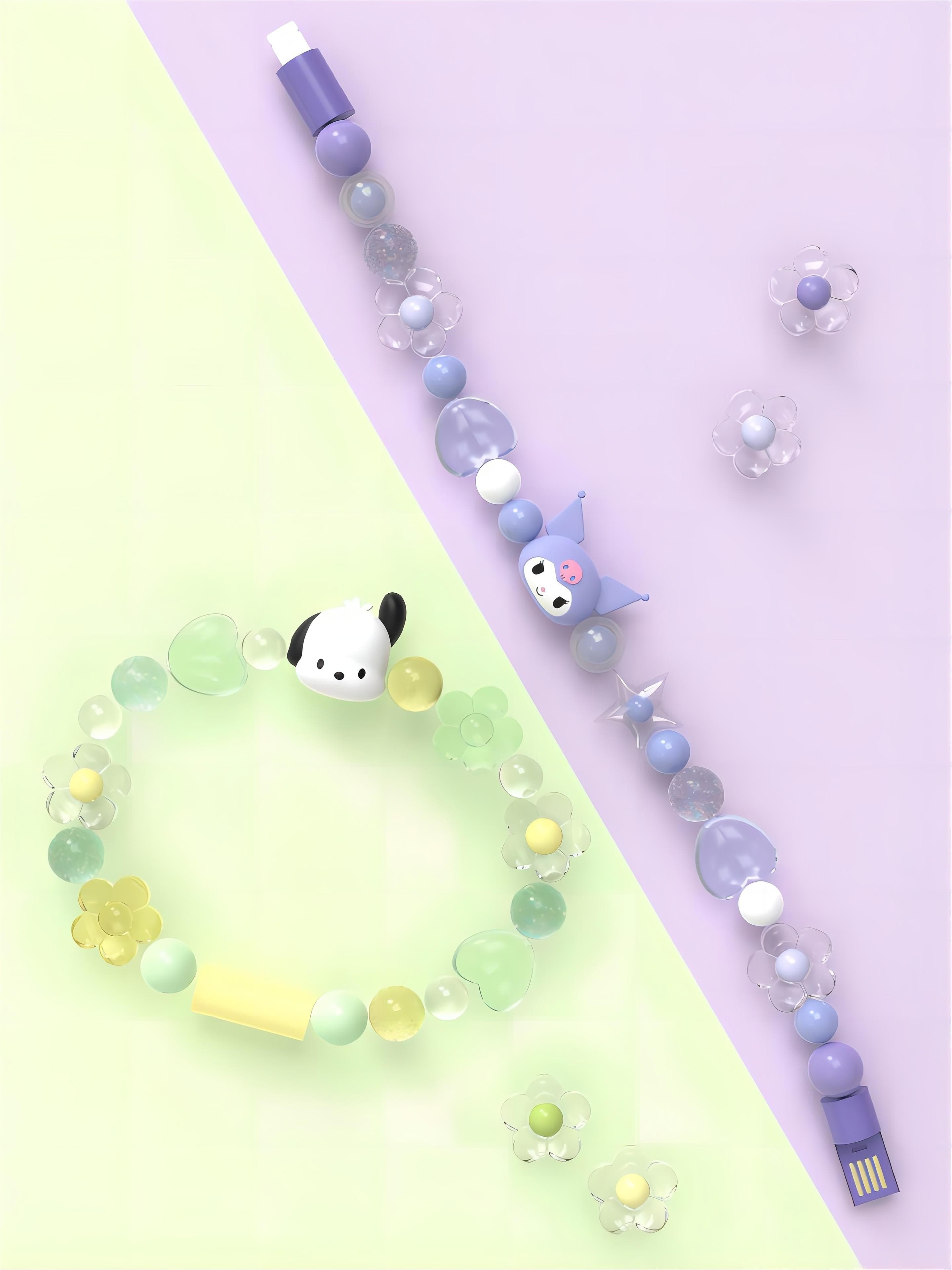 Sanrio Kuromi Pochacco Charging Data Cable Bracelet