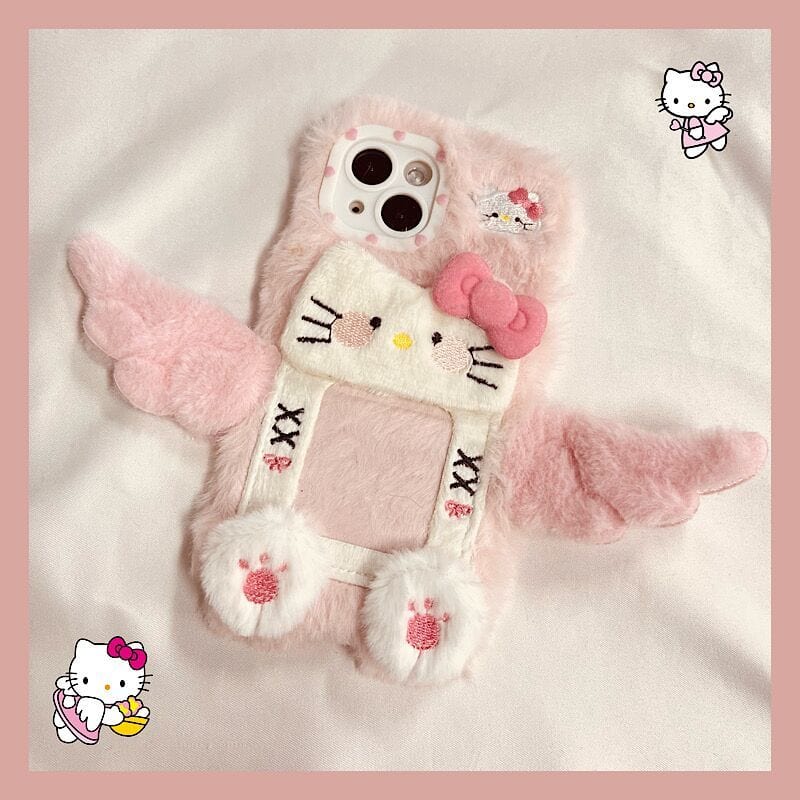 Sanrio Plush Angel Wings Hello Kitty Photo Frame iPhone Case