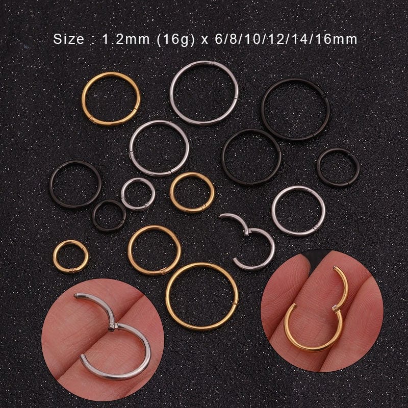 Stainless Steel 16 Gauge Nose Piercing Hoop Nose Ear Ring