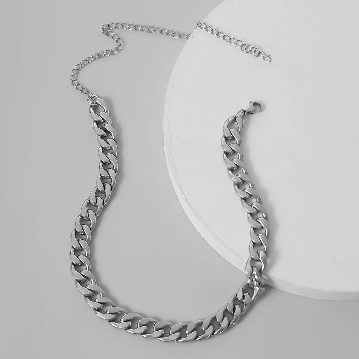 Stainless Steel Punk Style Chunky Chain Choker Necklace