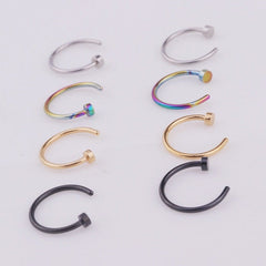 Surgical Steel 22 Gauge Nose Piercing Hoop Nose Ear Ring