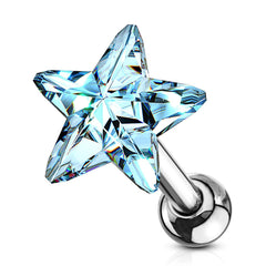 Helix-Stab aus chirurgischem Stahl mit Aqua-Stern