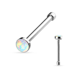 Surgical Steel Nose Bone Opal Gem Stud