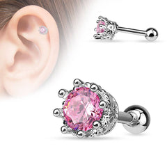 Ohrstecker Helix Knorpel Chirurgenstahl viktorianischer Stil mit Zirkonia