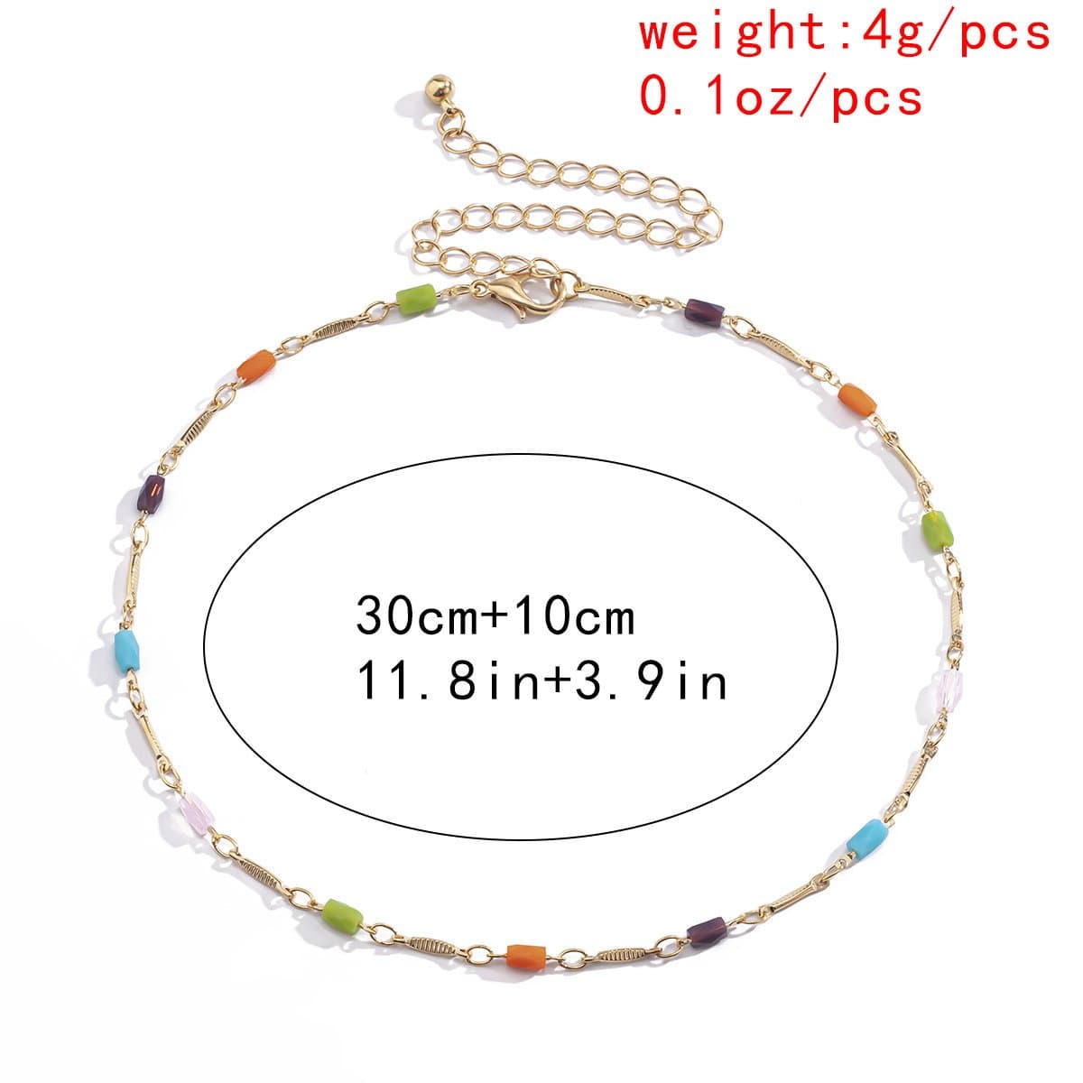 Trendy Colorful Acrylic Cylindricity Charm Choker Necklace