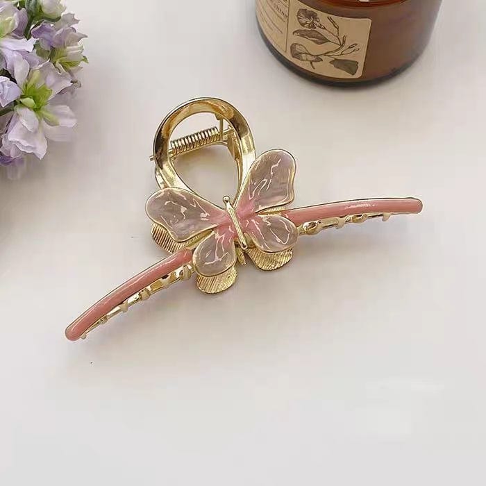 Trendy Enamel Colorful Butterfly Claw Clip Hair Clip