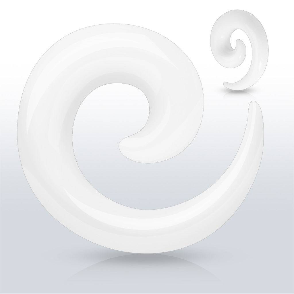 White Acrylic Ear Sprial