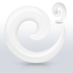 White Acrylic Ear Sprial